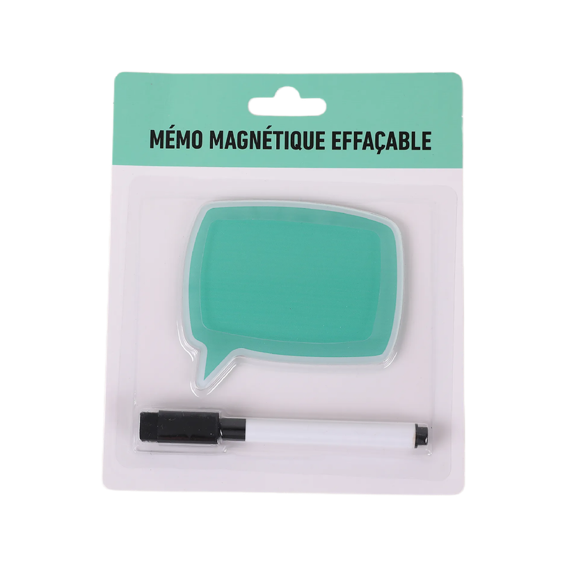 404052807974-Bloc Mémo Magnétique avec Marqueur Effaçable - Forme Rectangle - 9 x 8 cm--0