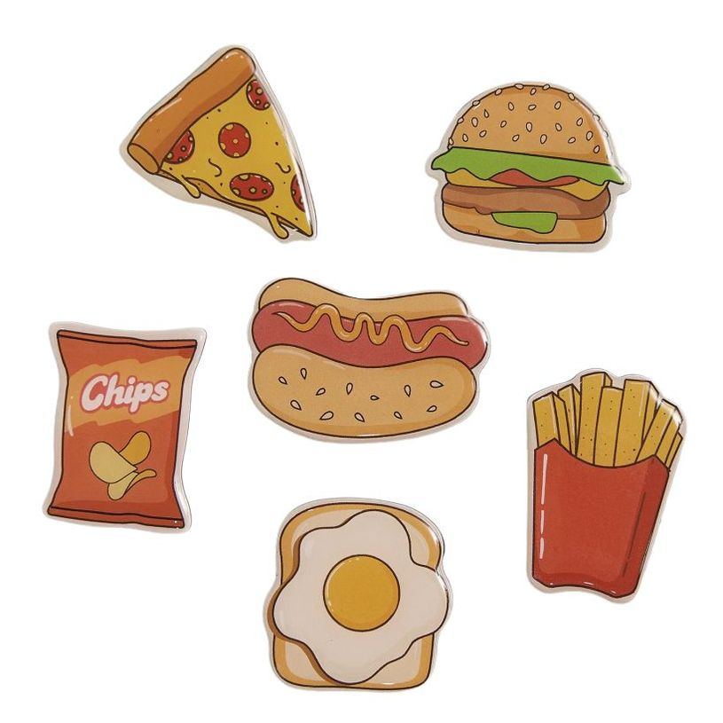 404052808063-Lot de 6 Magnets Décor Fast Food--0