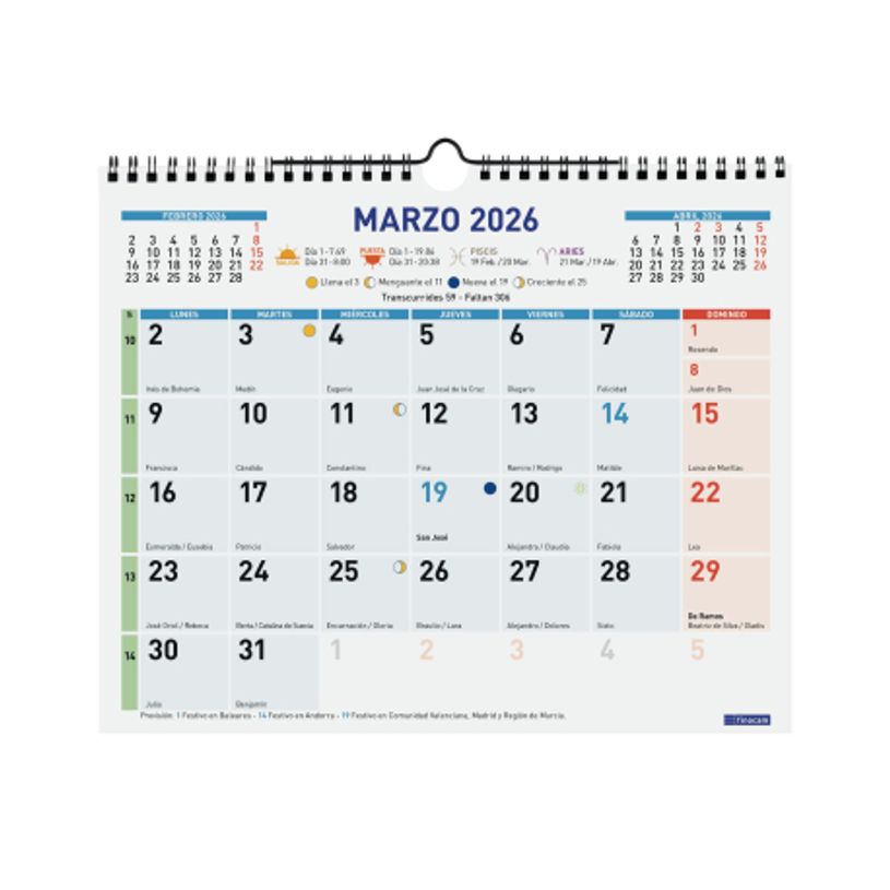 8422952420576-Finocam Calendario Color De Pared Para Escribir 2027 – 300 x 247 mm--2