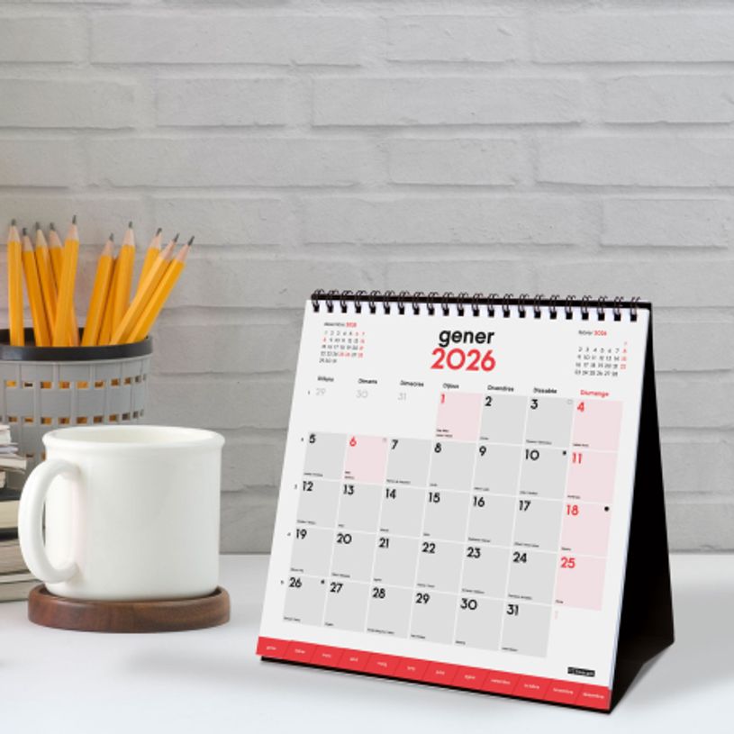 8422952421078-Finocam Calendario Neutro De Sobremesa Para Escribir Con Pestañas 2027 – 190 x 190 mm--1
