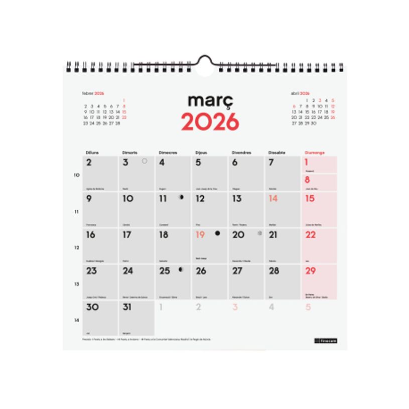 8422952420835-Finocam Calendario Neutro De Pared Para Escribir 2027 – 300 x 300 mm--1