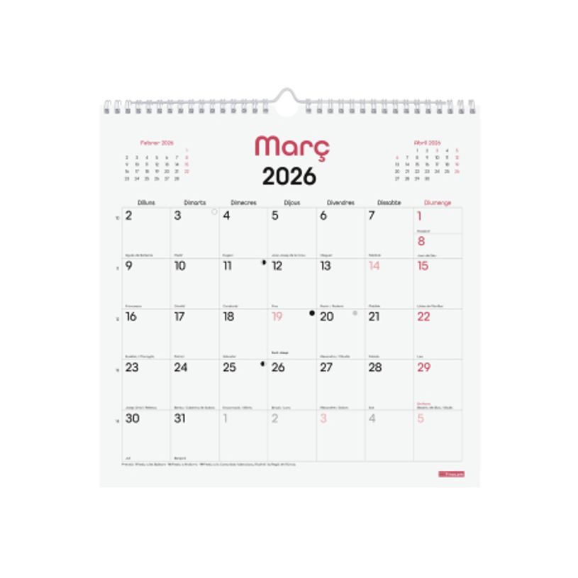 8422952420682-Finocam Calendario Chic De Pared Para Escribir 2027 – 300 x 300 mm--0