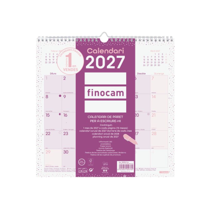 8422952420705-Finocam Calendario Chic De Pared Para Escribir 2027 – 300 x 300 mm--1
