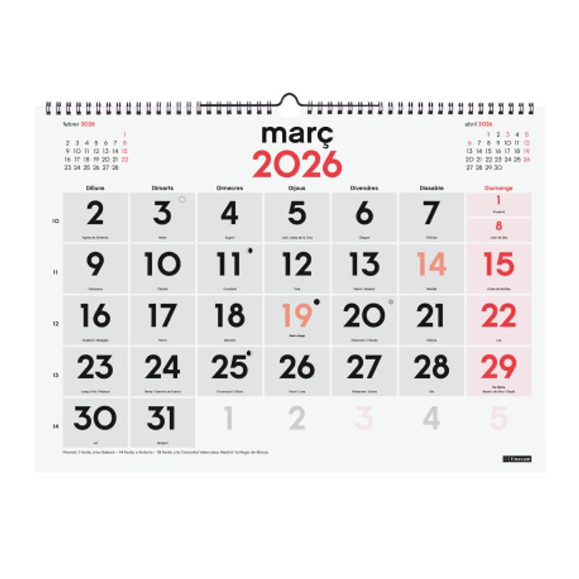 8422952420910-Finocam Calendario Neutro De Pared Números Grandes 2027 – 430 x 310 mm--1