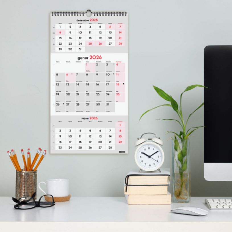 8422952424222-Finocam Calendario Neutro De Pared Para Escribir 3 Meses Vista 2027 – 236 x 430 mm--1