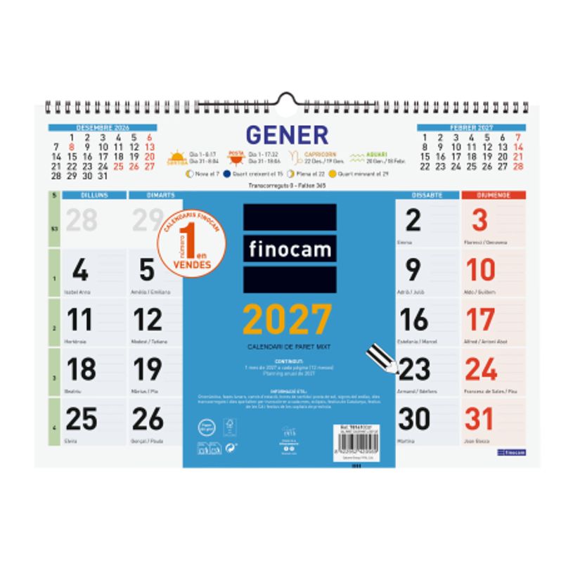 8422952420569-Finocam Calendario Color De Pared Mixto 2027 – 430 x 310 mm--2