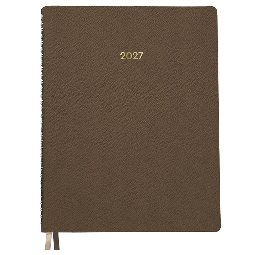8421938137491-Agenda anual Dohe Zenith semana vista Wire-O 21 x 28 cm marron--0