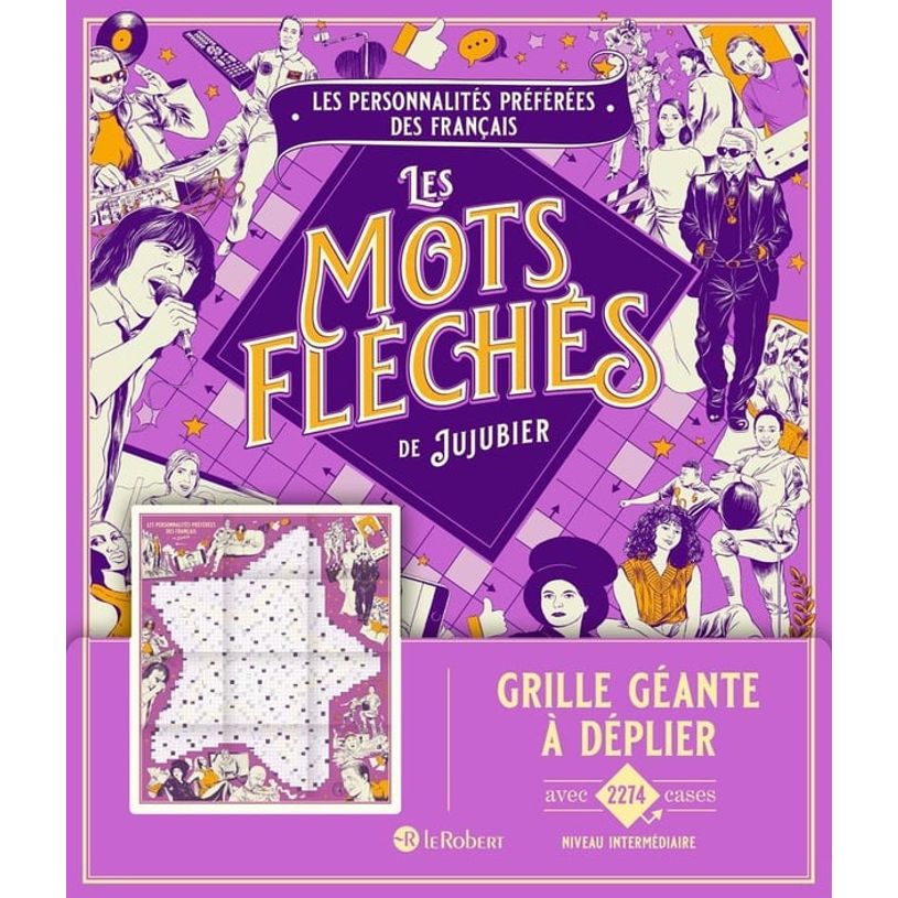 9782321021667-Les personnalités préférées des français - Les mots fléchés de Jujubier - Grille géante--0