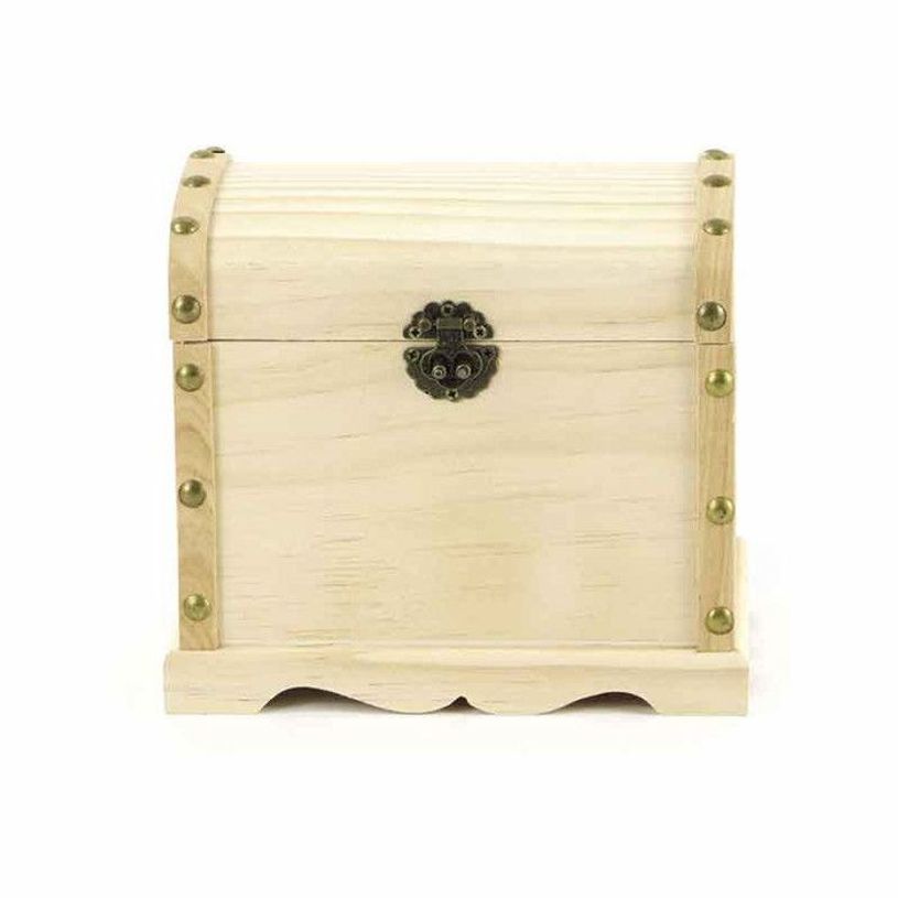 3532431007282-Graine Créative You Do It - Boîte corsaire en bois à décorer avec clous - 180 x 160 x 120 mm - Lot --0