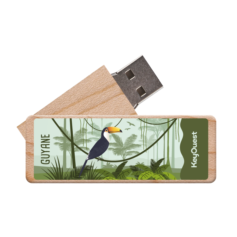 3662277076491-KeyOuest - Clé USB Guyane26 - 32Go - Toucan--0