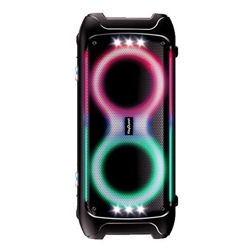 3662277066966-KeyOuest Music Box - Enceinte connectée - Portable karaoké avec micro et LED--0