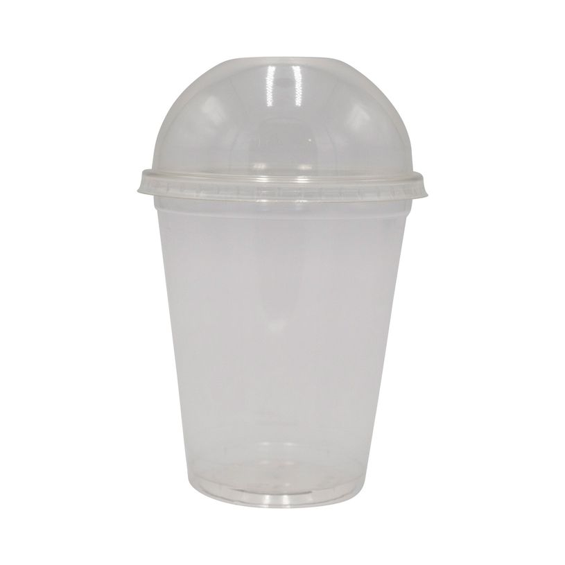 5902686666950-Lot de 1000 Pots PET 12 oz - Compatibles Couvercles Dôme--1