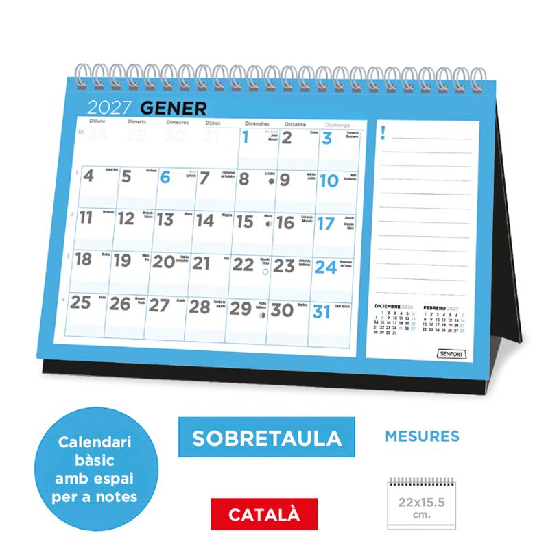 8412885264347-Calendario anual Senfort 2027 de sobremesa Basic – 22 x 15,5 cm – en catalán--0