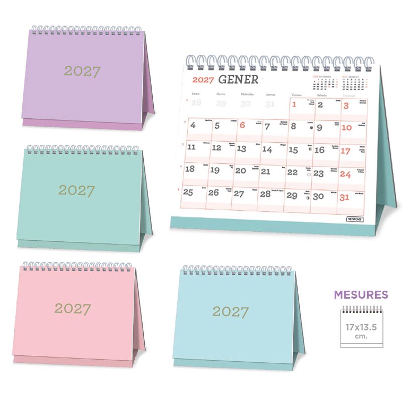 8412885264361-Calendario anual Senfort 2027 de sobremesa Pastel – 17 x 13,5 cm – en catalán--0