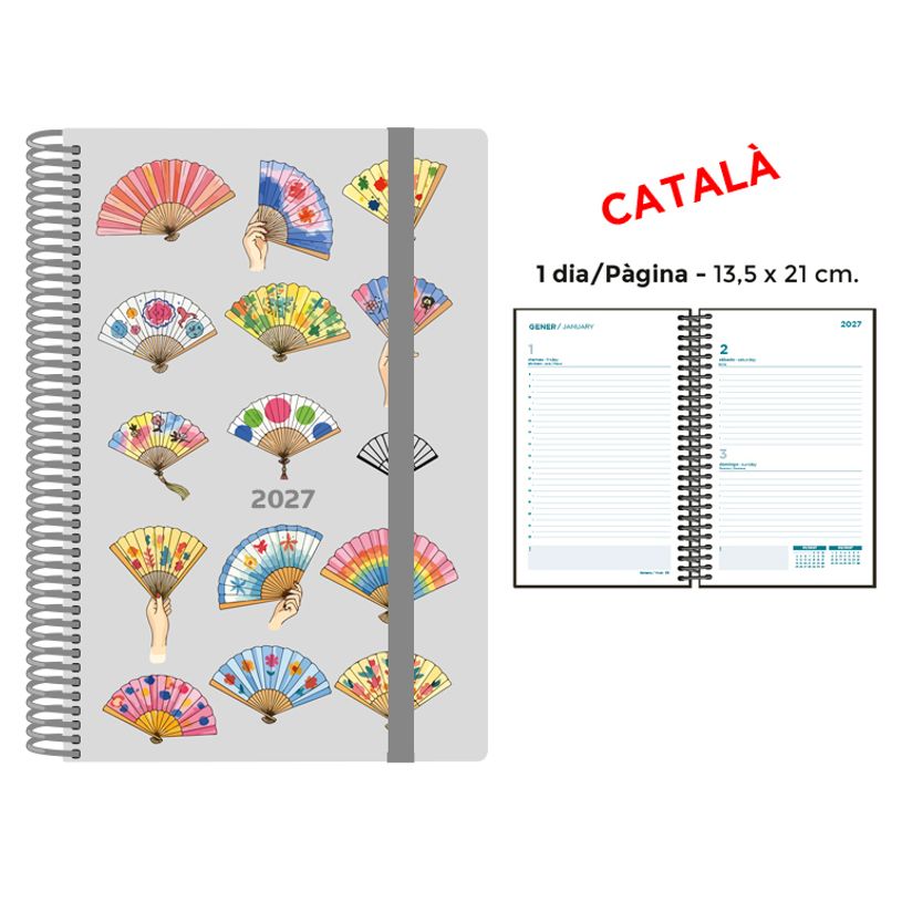 8412885263821-Agenda anual Senfort 2027 día por página con espiral y tapa de polipropileno Abanicos – 13,5 x 21 c--0