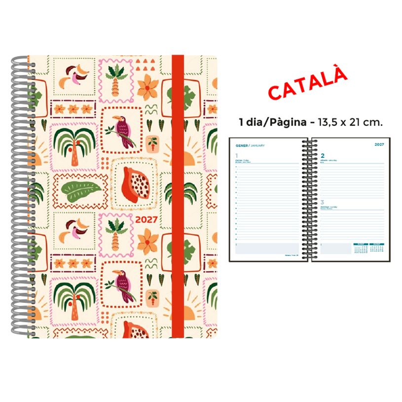8412885263890-Agenda anual Senfort 2027 día por página con espiral y tapa de polipropileno Tropical – 13,5 x 21 c--0