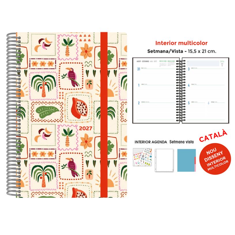 8412885264170-Agenda anual Senfort 2027 semana vista y tapa dura Tropical – 15,5 x 21 cm – en catalán--0