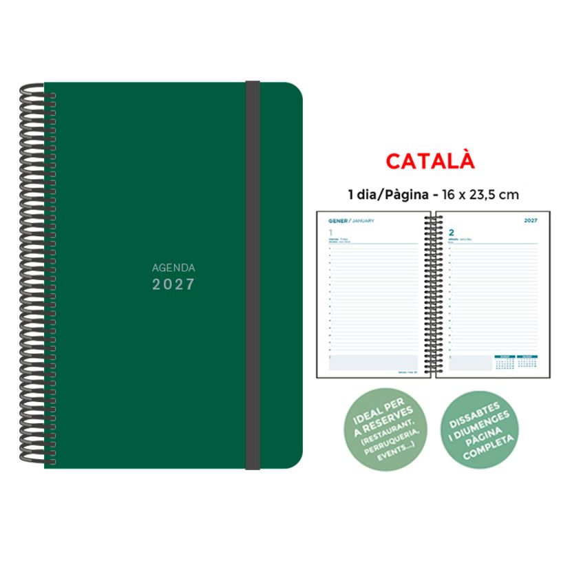 8412885263609-Agenda anual Senfort 2027 día por página con espiral y tapa de polipropileno verde oscuro – 16 x 23,5 c--0