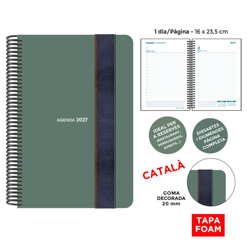 8412885263746-Agenda anual Senfort 2027 día por página con espiral y tapa foam con goma ancha verde – 16 x 23,5 c--0