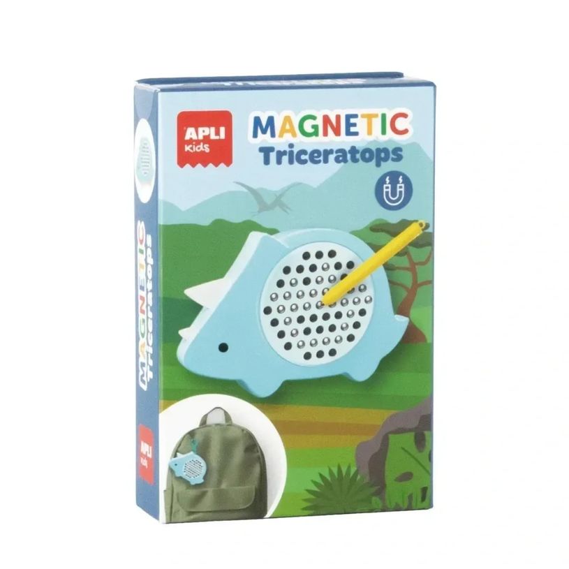 8410782203148-APLI Kids - Mini ardoise magnétique Tricératops - 7,5 × 11,5 cm - bleu clair-P_405283279_3-2
