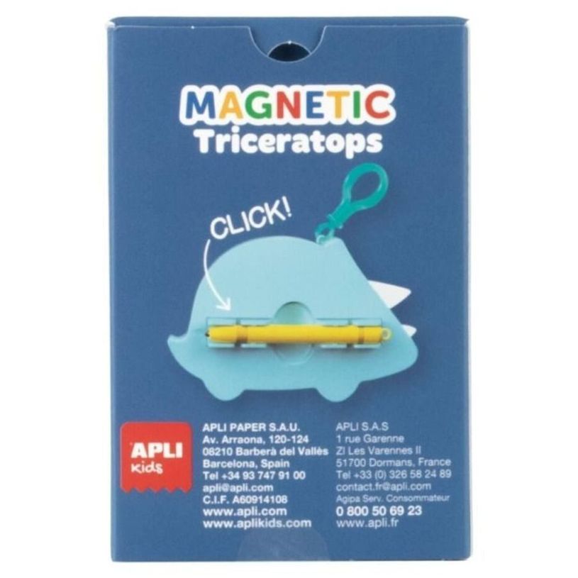 8410782203148-APLI Kids - Mini ardoise magnétique Tricératops - 7,5 × 11,5 cm - bleu clair-P_405283279_5-4