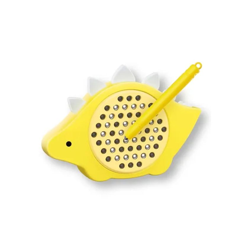 8410782203155-Apli Kids - Mini ardoise magnétique Stégosaure - Jaune - 7,5 × 11,5 cm-P_405283357_2-1