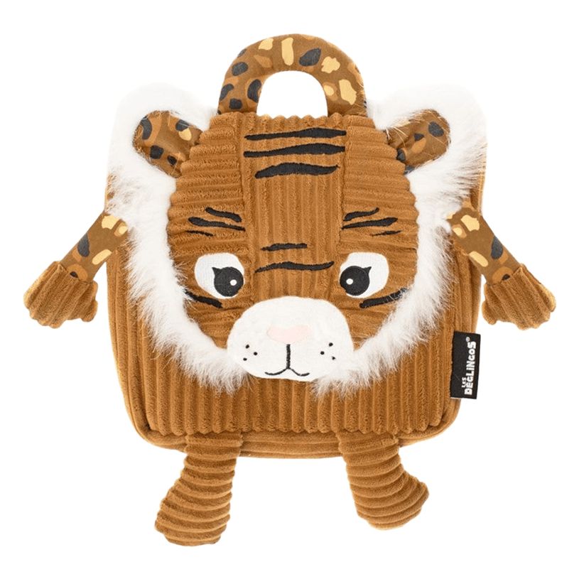 4897018366879-Les Déglingos Spéculos le Tigre - Sac à dos scolaire en velours côtelé - 1 compartiment - -P_405283483_1-0
