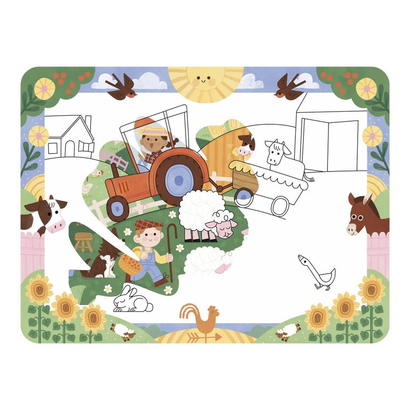 9782324038990-Mes sets de table pinceau magique - La ferme - Pinceau magique - livre à colorier-P_405283531_3-2