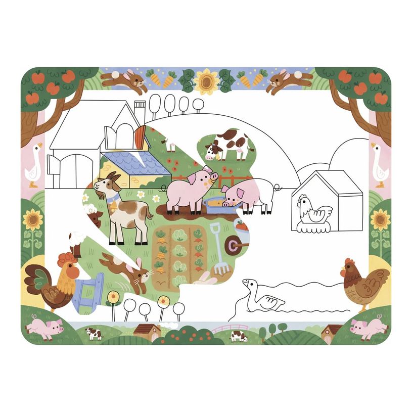 9782324038990-Mes sets de table pinceau magique - La ferme - Pinceau magique - livre à colorier-P_405283531_4-3