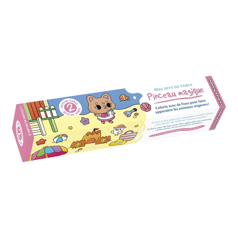 9782324039003-Mes sets de table pinceau magique - Animaux mignons - Pinceau magique - livre à colorier-P_405283532_1-0