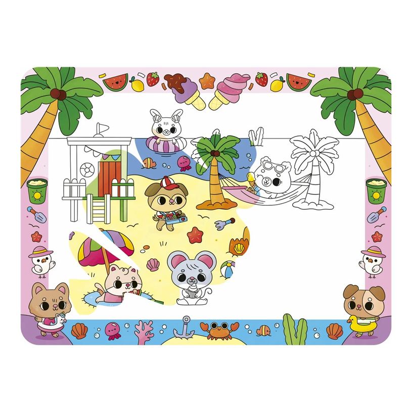 9782324039003-Mes sets de table pinceau magique - Animaux mignons - Pinceau magique - livre à colorier-P_405283532_6-4