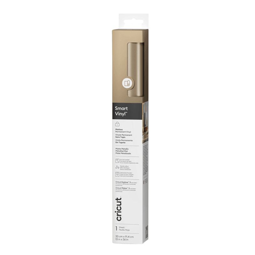 0093573862687-Cricut Smart Vinyl Permanent - Vinyle adhésif permanent - Mat métallisé Champagne - 33 -P_405283585_1-0