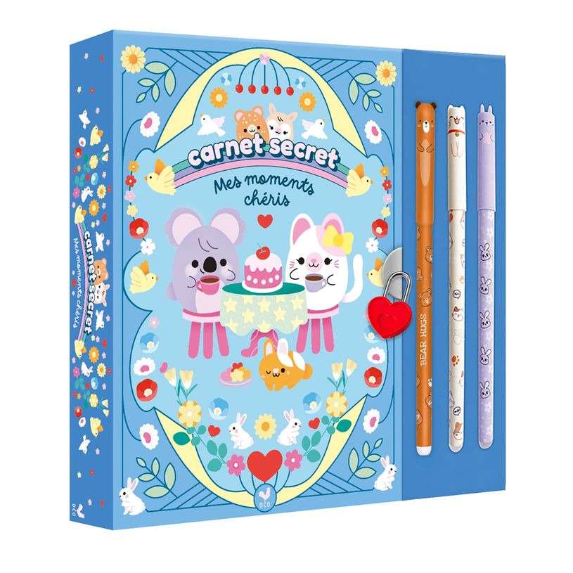9782017393825-Carnet secret Mes moments chéris - Mes petits amis - coffret avec 3 stylos effaçables--0