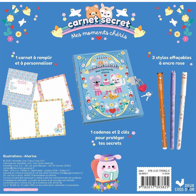 9782017393825-Carnet secret Mes moments chéris - Mes petits amis - coffret avec 3 stylos effaçables--1