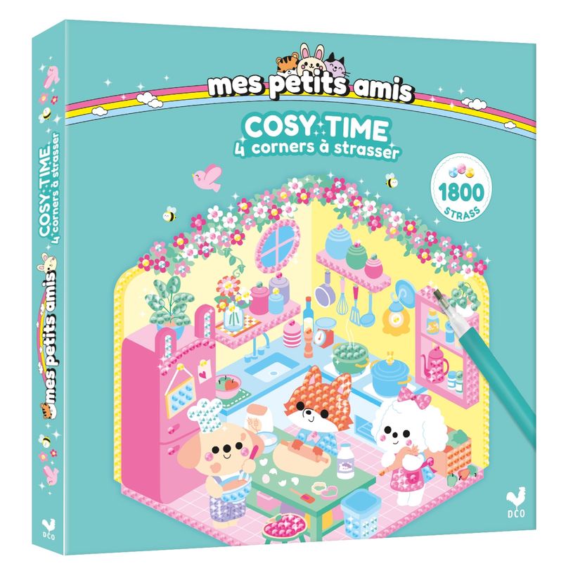9782017359326-Mes Petits amis - Cosy time - 4 décors à strasser--0