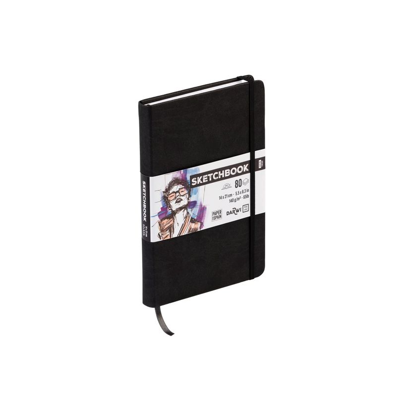 5411711466781-Darwi For You - Carnet de croquis - reliure piquée - 140 x 210 mm - portrait - 80 feuilles / 160 pages - p-P_405284511_7-1