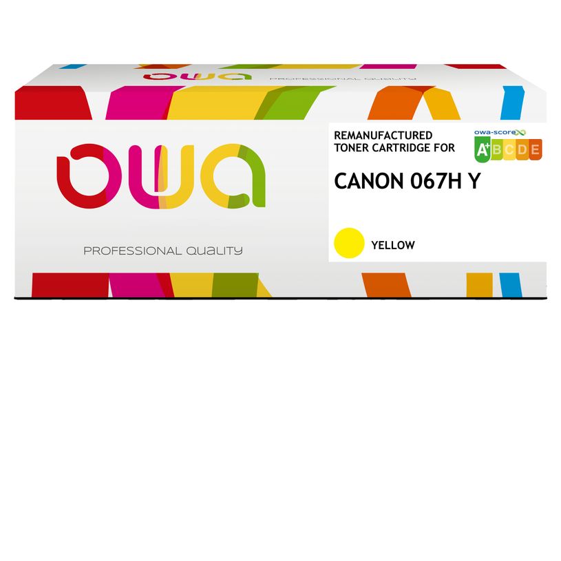 3112532848542-Cartouche laser remanufacturée Canon 067H - jaune - OWA--1