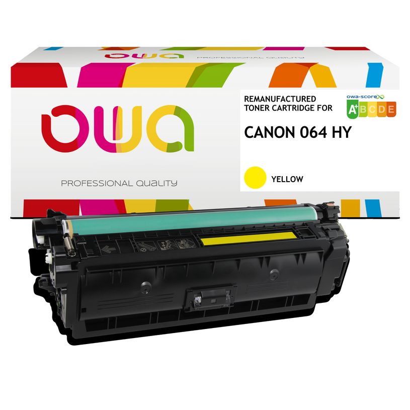 3112532850866-Cartouche laser remanufacturée Canon 064H - jaune - OWA--1