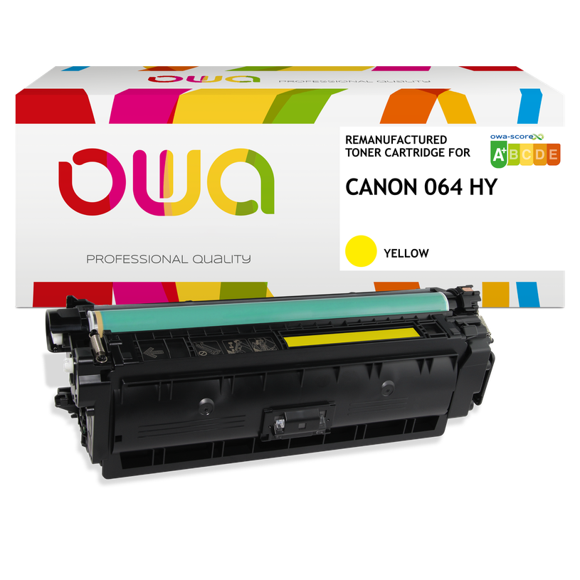 3112532850866-Cartouche laser remanufacturée Canon 064H - jaune - OWA--0