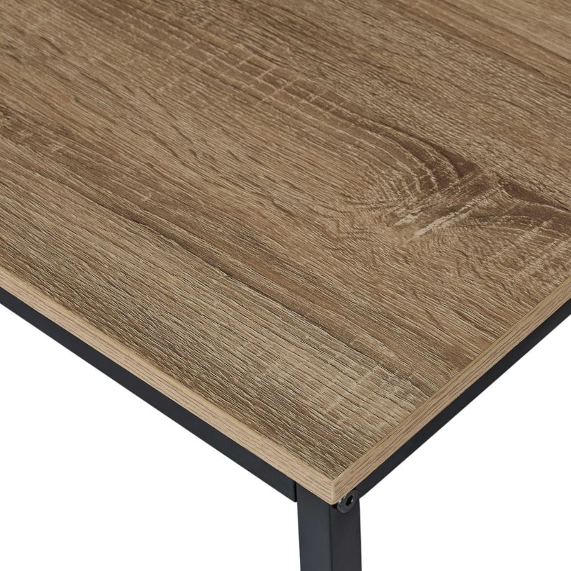 3664944785965-Bureau LOKA - 110cm - Pieds métal - plateau imitation bois--2
