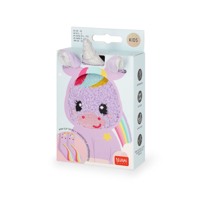 8052694149055-Legami - Chaussettes Antidérapantes Enfant - Unicorn Lilac--0