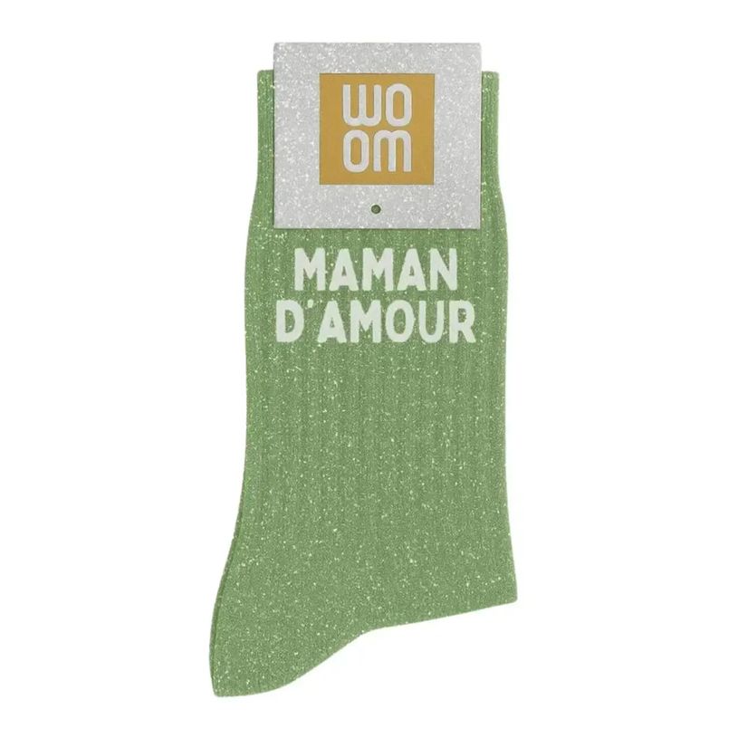 3701813302806-Woom - Chaussettes à paillettes - Maman d’amour - Vert-P_405287413_4-1