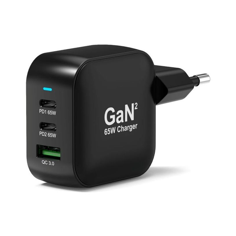 3567042031807-PORT Connect - Adaptateur secteur - GaN II, avec câble de 2 m - 65 W - 3 connecteurs de sortie (2 x USB-C, USB type A) - -P_405287955_7-0