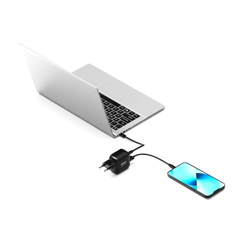3567042031807-PORT Connect - Adaptateur secteur - GaN II, avec câble de 2 m - 65 W - 3 connecteurs de sortie (2 x USB-C, USB type A) - -P_405287955_9-6