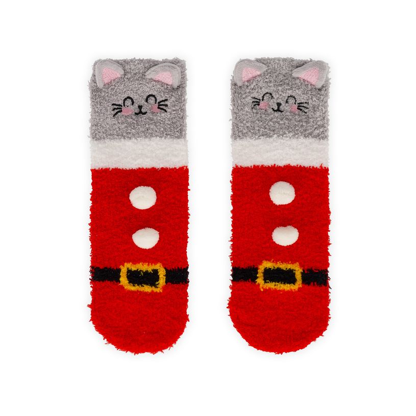 8052694149154-Legami - Chaussettes Antidérapantes Enfant Kitty Santa--1