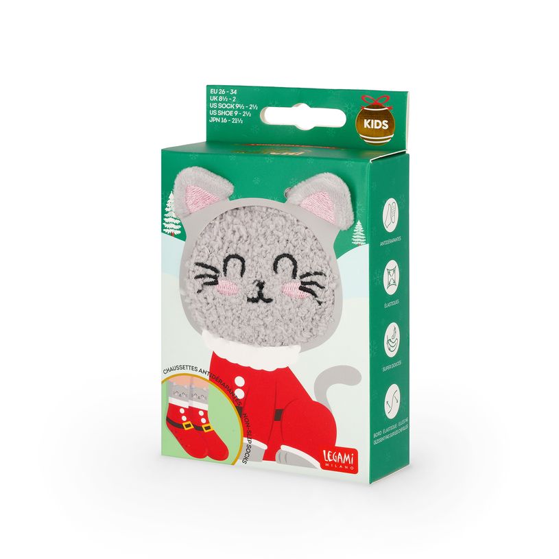 8052694149154-Legami - Chaussettes Antidérapantes Enfant Kitty Santa--0