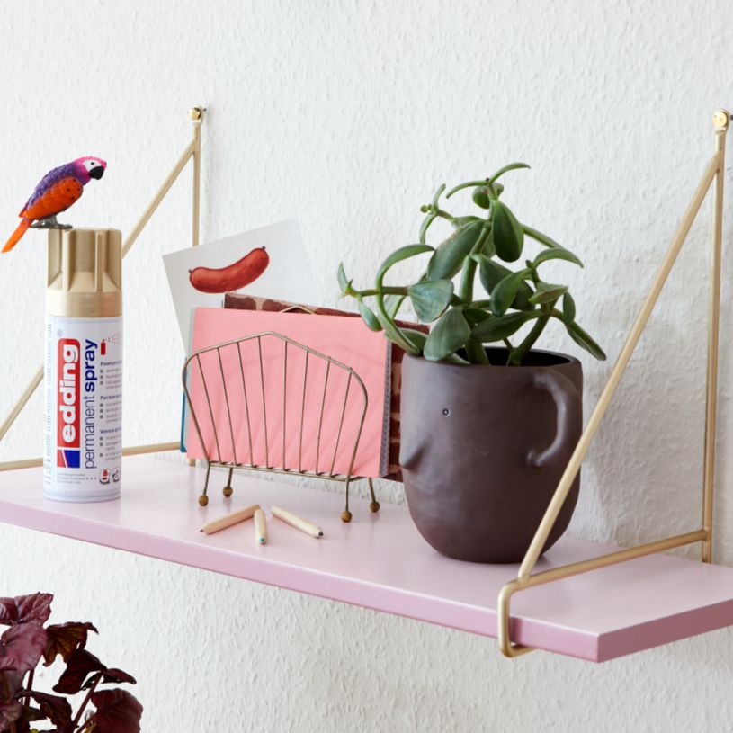 4057305030665-Edding - Peinture acrylique en Aérosol e-5200 Or champagne Mat - Spray 200 ml--3