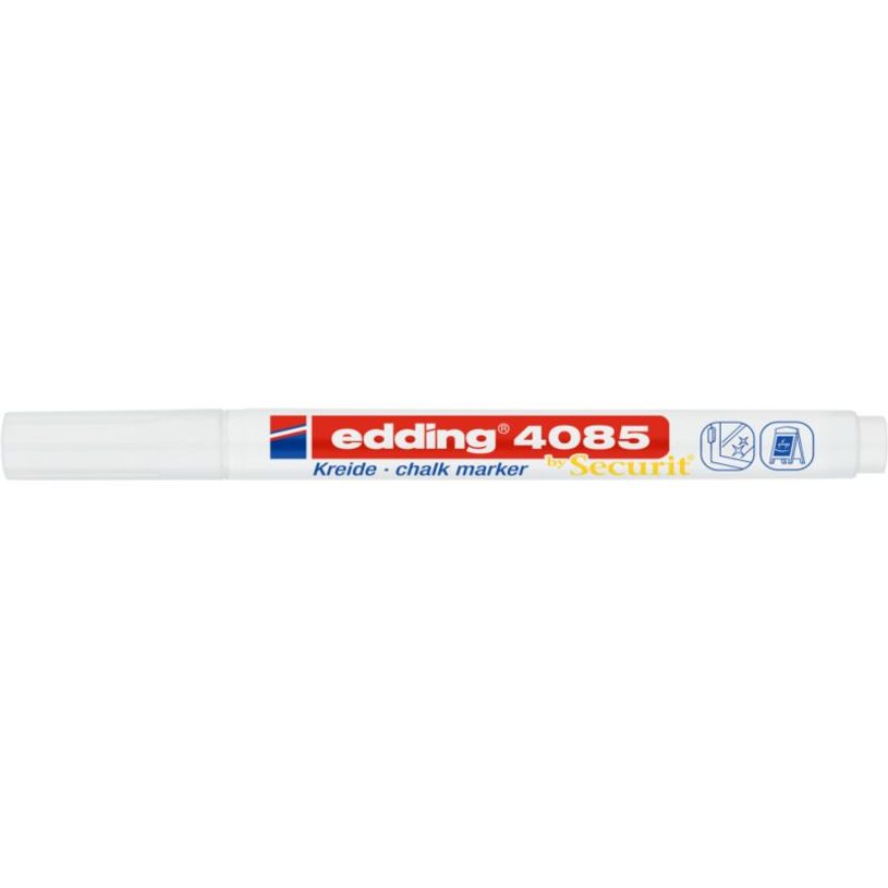 4057305034663-edding - Marqueur craie liquide e-4085 Blanc - Pointe Ogive fine 1-2 mm--0