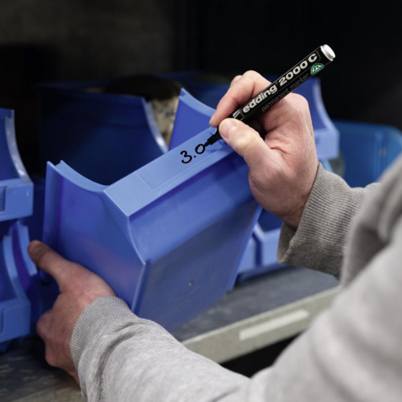 4057305072320-Edding - 4 Marqueurs permanents en Aluminium recyclé e-2000C Assortis - Pointe Ogive 1,5-3 mm--2