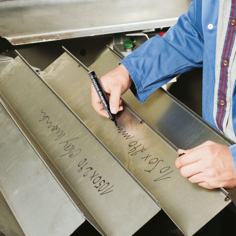 4057305072320-Edding - 4 Marqueurs permanents en Aluminium recyclé e-2000C Assortis - Pointe Ogive 1,5-3 mm--5